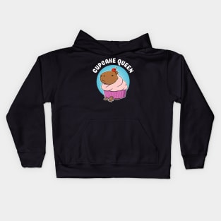 Cupcake Queen Capybara Costume Kids Hoodie